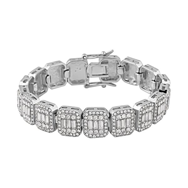 Wei&szlig;es Kristall-Armband ca. 18.5 cm