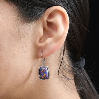 Lila T&uuml;rkis Ohrringe - 11,49 ct.