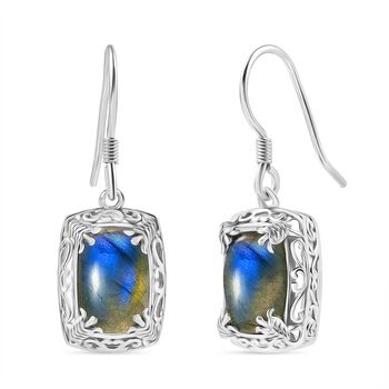 D'Joy AAA Labradorit Ohrringe 925 Silber rhodiniert ca. 8.60 ct