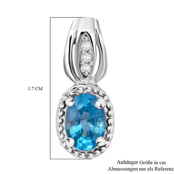 D&rsquo;Joy blauer und wei&szlig;er Zirkon Ring und Anh&auml;nger image number 13