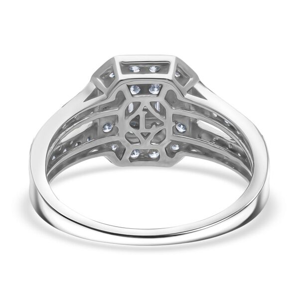 LUXURIANT SI-GH Labor Diamant Halo Ring, 925 Silber rhodiniert - 1 ct. image number 4