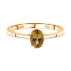D'Joy Natürlicher goldener Tansanit Ring 925 Silber vergoldet (Größe 17.00) ca. 0,63 ct