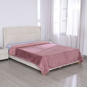 Kuschelige Decke, 2,0 x 2,3 m, rosa