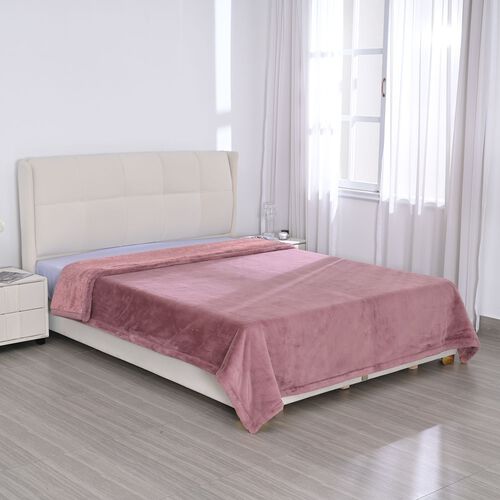 Kuschelige Decke, 2,0 x 2,3 m, rosa image number 0