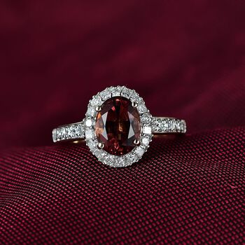 AAA Byzantinischer Turmalin, Lab Grown Diamant Ring 417 Gold (Gr&ouml;&szlig;e 19.00) ca. 2,70 ct