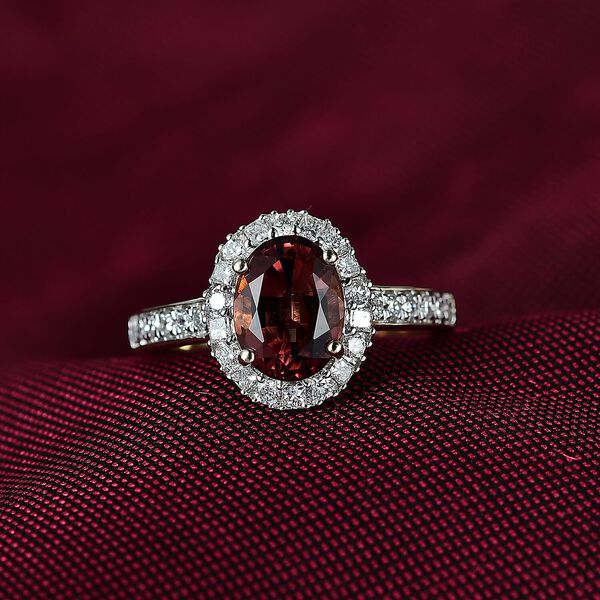 AAA Byzantinischer Turmalin, Lab Grown Diamant Ring 417 Gold (Gr&ouml;&szlig;e 19.00) ca. 2,70 ct image number 1