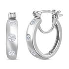 Moissanit Ohrringe 925 Silber rhodiniert ca. 0.62 ct