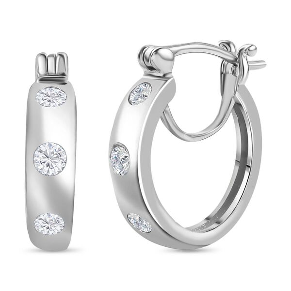 Moissanit Ohrringe 925 Silber rhodiniert ca. 0.62 ct