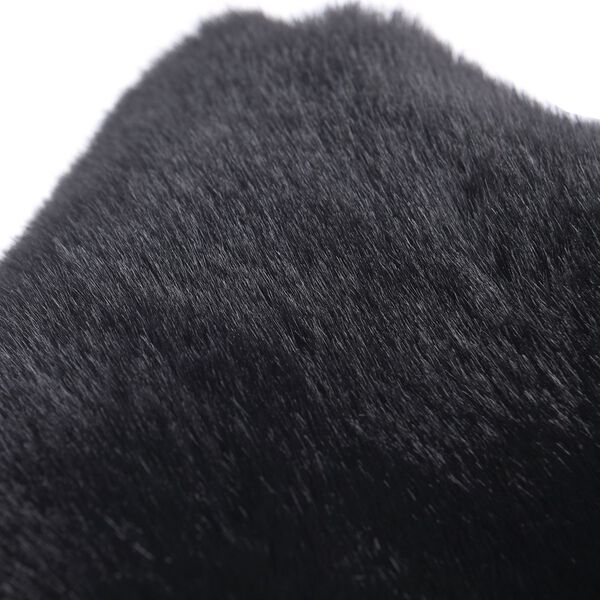 Superweicher Kunstfell Schal, 65x18 cm, Schwarz image number 4