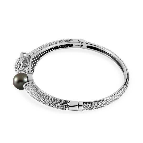 Tahiti-Farben Perle (10 mm), Schwarzer Spinell Armreif ca. 19 cm image number 4