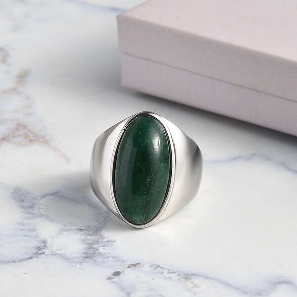 Gr&uuml;ner Aventurin-Ring - 9,91 ct. image number 2