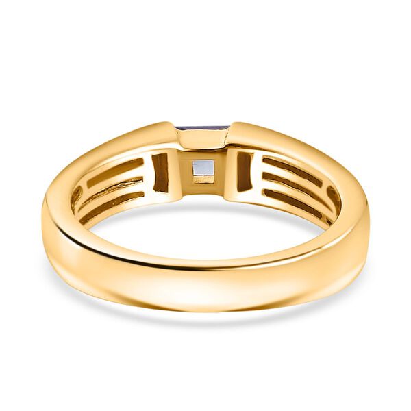 Tansanit Ring 925 Silber 750 Gelbgold Vermeil (Größe 17.00) ca. 0,31 ct image number 6