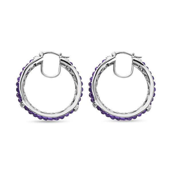 Afrikanischer Amethyst Ohrringe Reines Messing ca. 21,00 ct. image number 4