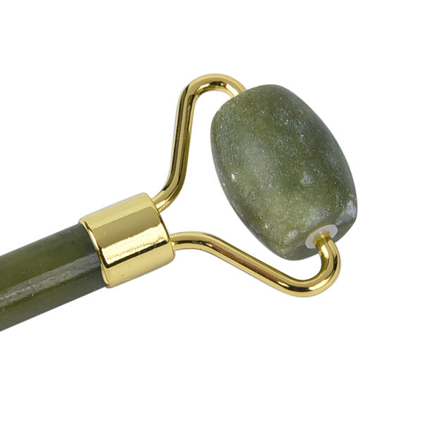 Grüner Jade Roller, Gesichts Massagegerät, Größe 14,5x5,5 cm image number 2