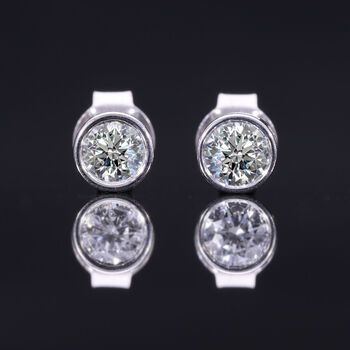 LUXURIANT VS-GH Labor Diamant Ohrringe, 925 Silber platiniert - 0,35 ct.