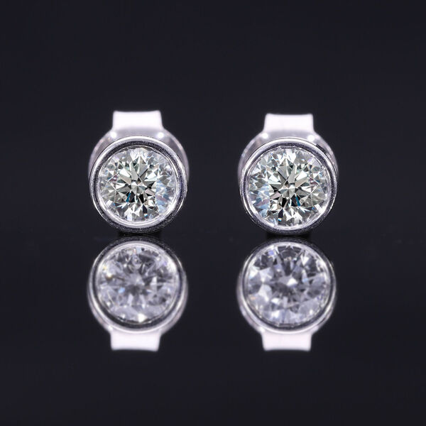 LUXURIANT VS-GH Labor Diamant Ohrringe, 925 Silber platiniert - 0,35 ct. image number 2