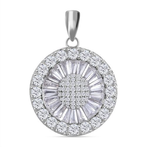 LUSTRO STELLA - Weißer Zirkonia Anhänger, 925 Silber rhodiniert ca. 6.30 ct image number 0