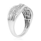 Weißer Diamant Ring, 925 Silber platiniert, (Größe 18.00) ca. 1.00 ct image number 3