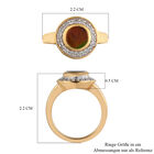 Ammolit und Zirkon Ring 925 Silber vergoldet  ca. 1,42 ct image number 5