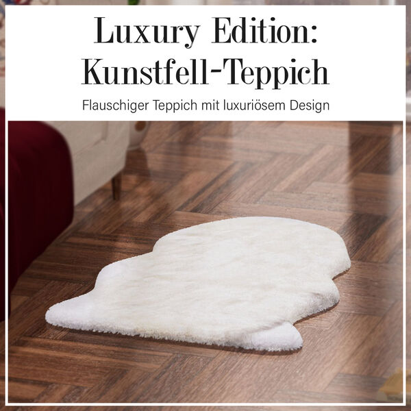 Luxury Edition: Wolkenweicher Kunstfell-Teppich, Elfenbein image number 8
