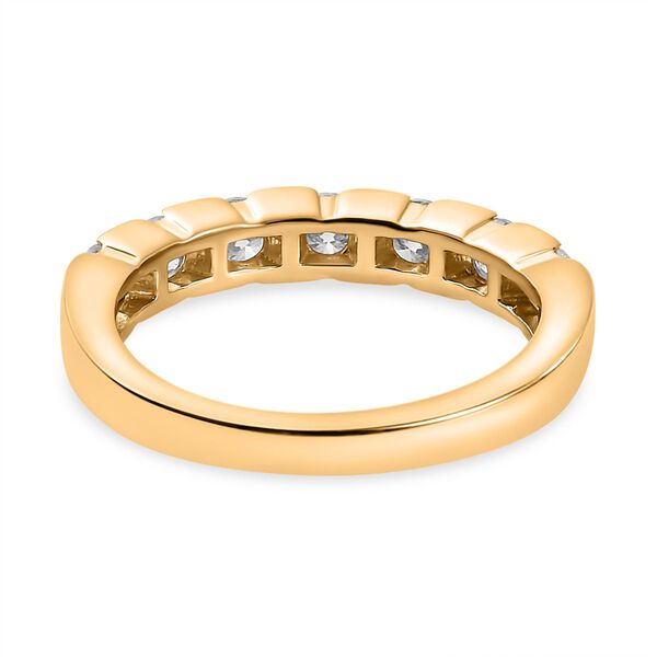 Moissanit Ring 925 Silber Gelbgold Vermeil (Gr&ouml;&szlig;e 19.00) ca. 0,74 ct image number 7