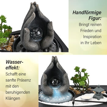 DIY Wasserbrunnen mit Hand, grau