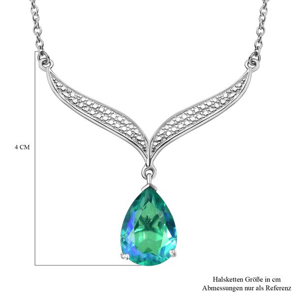 Pfau Triplett Quarz Halskette, 45 cm - 5,84 ct. image number 6