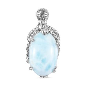 AA Larimar Anhänger 925 Silber platiniert ca. 4.45 ct