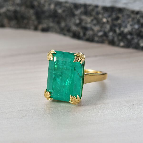 D'Joy Smaragd Triplett Quarz Ring - 18,56 ct. image number 2