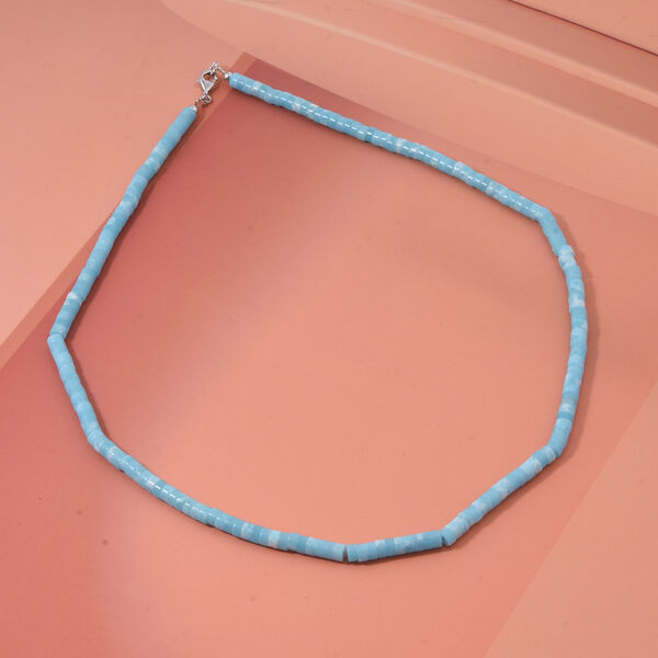 Blaue Howlith Halskette, 45cm - 61 ct. image number 1