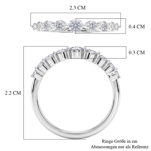 LUXURIANT DIAMOND - Lab Grown Diamant SI-GH SGL zertifiziert Ring 925 Silber Rhodiniert (Gr&ouml;&szlig;e 18.00) ca. 0,50 ct image number 6