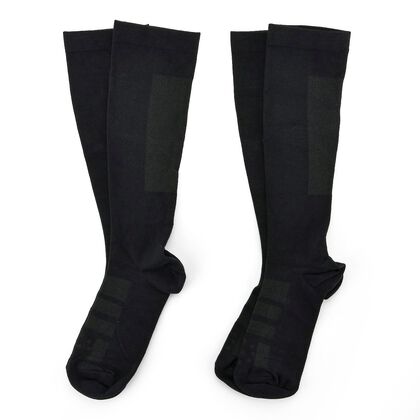 LIVMORE - 2er-Set Kupfer Infrarot-Kompressionssocken mit Selbstheizeffekt, Gr&ouml;&szlig;e L, Schwarz