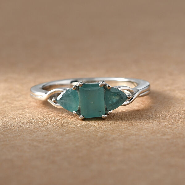 Grandidierit-Ring, 925 Silber platiniert  ca. 1,10 ct image number 2