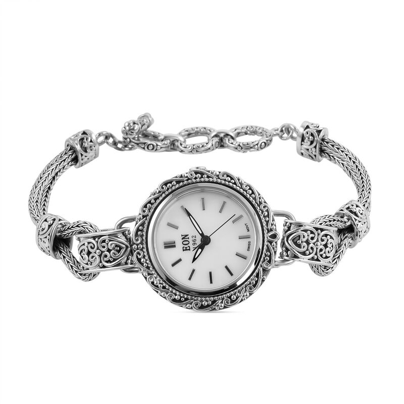 Royal Bali Kollektion - EON 1962 Tulang Naga Uhr, mit schweizer Uhrwerk, 925 Silber, 27g image number 0