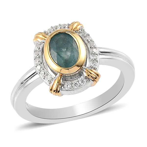 Grandidierit und Zirkon Ring 925 Silber Bicolor  ca. 0,97 ct image number 4