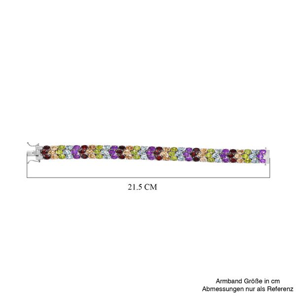 Mehrfarbiges Edelstein-Armband, 20 cm - 45,78 ct. image number 5