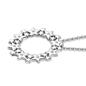 LUXURIANT DIAMOND - Lab Grown Diamant SI-GH Schmuckset ca. 50 cm 925 Silber Rhodiniert ca. 0.06 ct