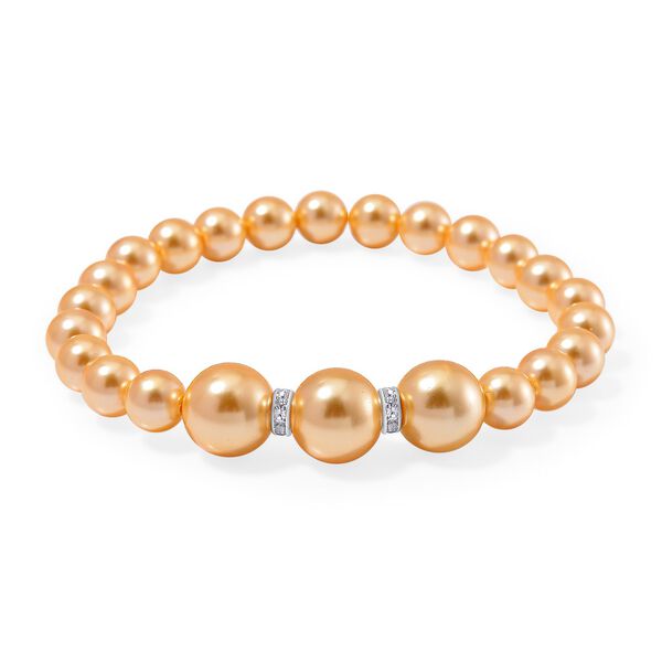 Goldenes Muschelkernperle Schmuckset image number 3