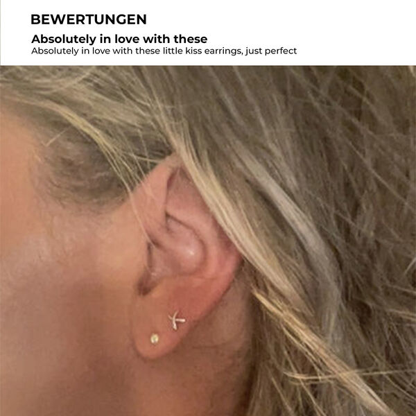 Molto Kiss Stacking Ohrstecker in rhodiniertem Silber image number 12