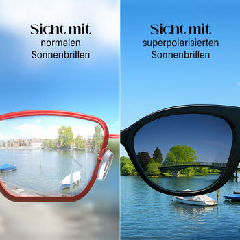 SOLE UND LUCE Swiss Eyewear Hepburn Sonnenbrille, Ultra Polarisierte Gl&auml;ser, UV400 Schutz, Schwarz