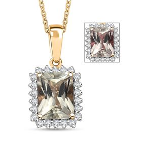 AAA Turkizit, Weißer Diamant Schmuckset ca. 50 cm 585 Gold ca. 3,00 ct.