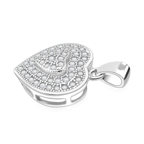 LUSTRO STELLA wei&szlig;es Zirkonia Schmuckset im Herz-Design image number 4