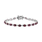 Rhodolith Granat Armband ca. 19 cm 925 Silber rhodiniert ca. 11,48 ct.
