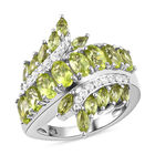 Natürlicher Peridot und Zirkon-Ring - 3,64 ct. image number 3