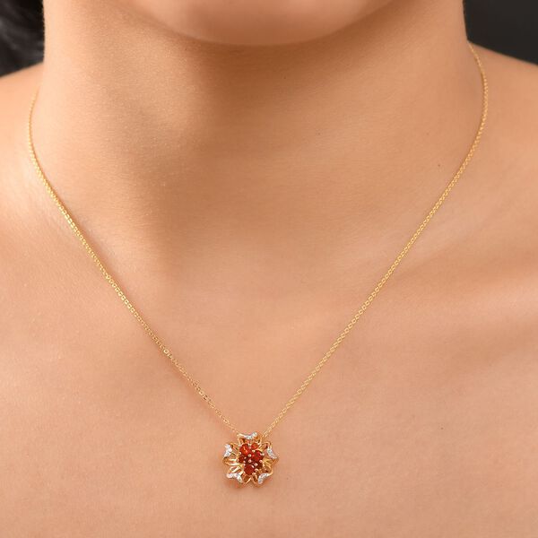 AAAA Blaze-Feueropal Schmuckset 925 Silber 750 Gelb Vergoldet ca. 0,58 ct. image number 3