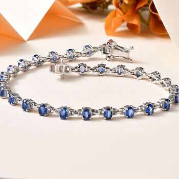 Kyanit Armband ca. 20 cm 925 Silber rhodiniert ca. 5,75 ct.