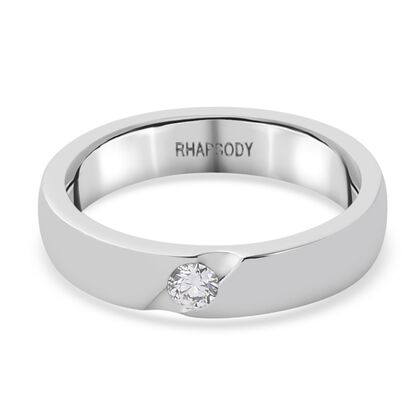 RHAPSODY - Diamant-Ring, zertifiziert VS E-F, 950 Platin (Größe 16.00) ca. 0,08 ct