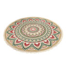 Handgewebter Teppich aus 100 % Baumwolle, 150 cm Durchmesser, Mandala Mehrfarbig image number 2