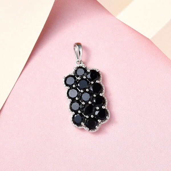 Schwarzer Turmalin Anh&auml;nger, 925 Silber platiniert ca. 3.62 ct image number 3