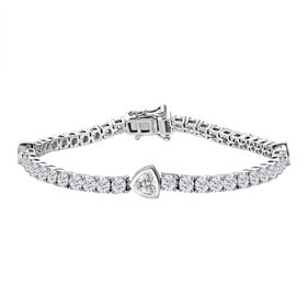 D’joy Moissanit Armband ca. 20 cm 925 Silber rhodiniert ca. 6,93 ct.